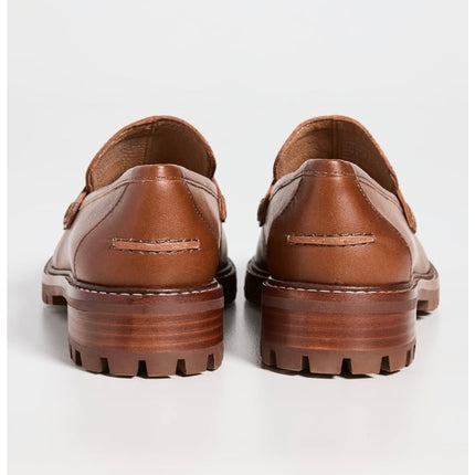 Madewell Brown Leather Penny Loafers - Size 5 - New Without Box