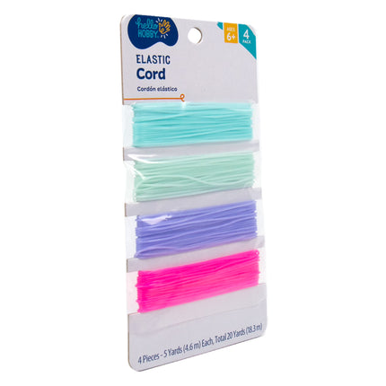 Hello Hobby Multicolor Elastic Cord,8 Pack of 4-Pack, Boys & Girls, Ages 6+ - 32 Total