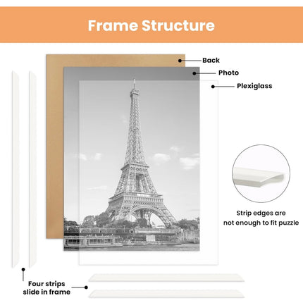 Upsimples 20x30 Frame White 3 Pack, Frame Onl,  Open Box