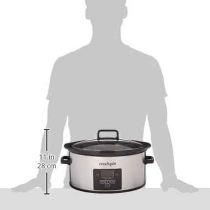 Crock-Pot Choose-a-Crock 6 Quart and Split 2.5 Quart Slow Cooker,  Stainless Steel, New Open Box