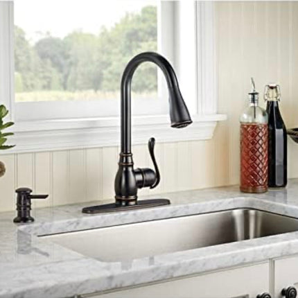 Moen CA87003BRB Annabelle High Arc Pull Down Kitchen Faucet, Mediterranean Bronze - Open Box,  New