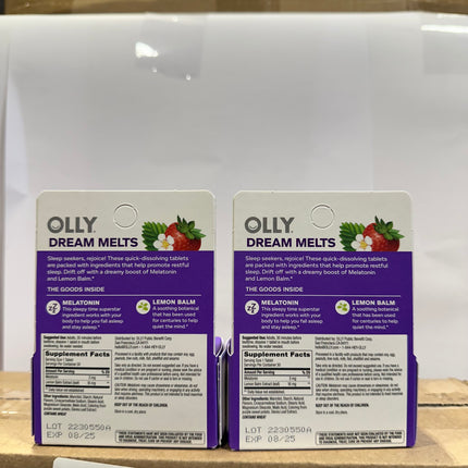 OLLY Sleep Fast Dissolve Tablets Strawberry (2-Pack) 30 Tablets Each