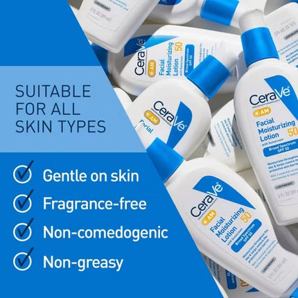 CeraVe AM Facial Moisturizing Lotion SPF 50- 3 Oz