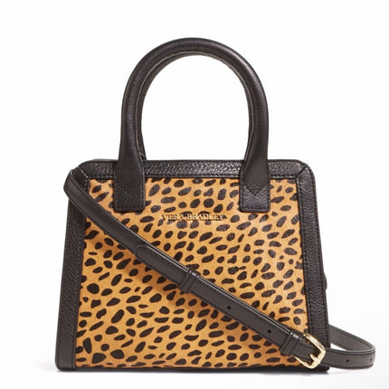 NWT Vera Bradley Natalie Crossbody Bag Leather Cheetah Black