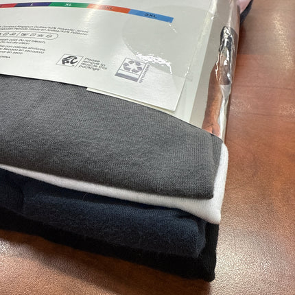 True Classic Crew Neck Shirts - 4 Pack  Black/Navy/White/Grey - Size Large