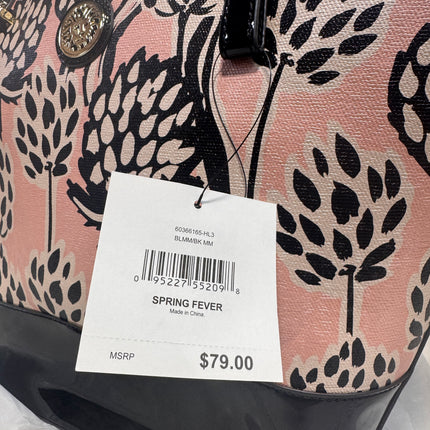 Anne Klein Patent Leather Floral Tote Bag