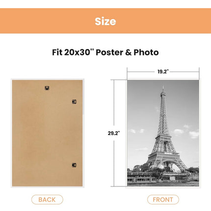 Upsimples 20x30 Frame White 3 Pack, Frame Onl,  Open Box