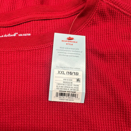 Cat & Jack Long-Sleeve Red Shirt - New, Size XXL (16-18)