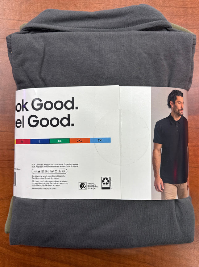True Classic Mens Polo - 3 Pack Black/Green/Grey - Size XL