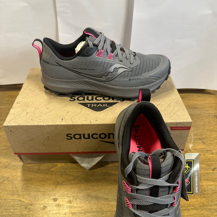 Saucony Women’s Peregrine 13 GTX - Size 7.5, Gravel/Black Marron