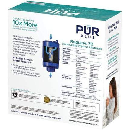 PUR PLUS Faucet Water Filtration System Chrome Finish - Open Box