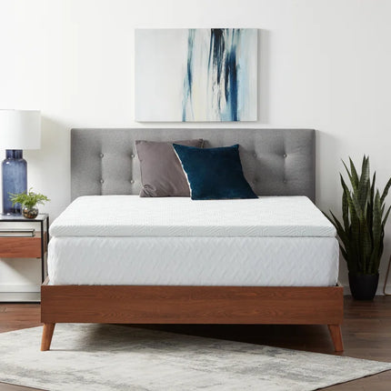 Lucid Comfort Collection 3" Gel Memory Foam Mattress Topper with Cover - WMLU30TT30CGT (New)