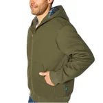 Woolrich Men's Canvas Hooded Jacket Green New Size L, XL, and 2XL