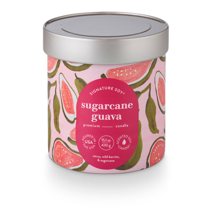 Signature Soy Sugarcane Guava Scented Jar Candle