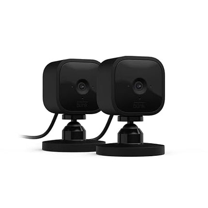 Blink Mini Compact Indoor Smart Security Camera (2-Pack) - Black (Open Box)