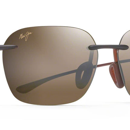 Maui Jim Komohana Polarized Rimless Sunglasses Rootbeer Matte Small – New
