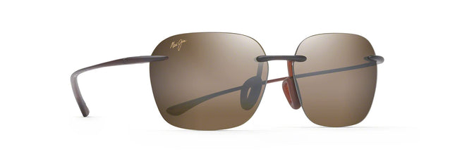 Maui Jim Komohana Polarized Rimless Sunglasses Rootbeer Matte Small – New
