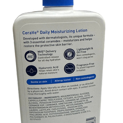 Cerave Daily Moisturizing Lotion Lighweight Normal to Dry Skin - 19 oz.