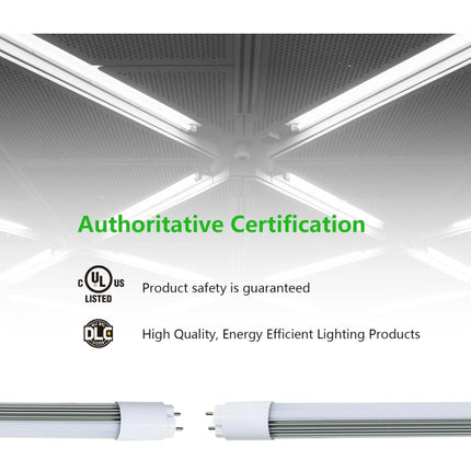 2FT T8 T10 T12 LED Tube Lights 12W 5000K, 24 Inch 1680Lm Light Bulbs, Dual-Ended, UL Listed - New Open Box