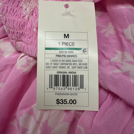 A New Day Women’s Pink Floral Midi Dress - Size M - New