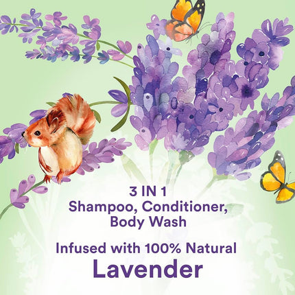 Suave Kids Lavender 3in1 Shampoo Conditioner Body Wash, 16.5 fl oz