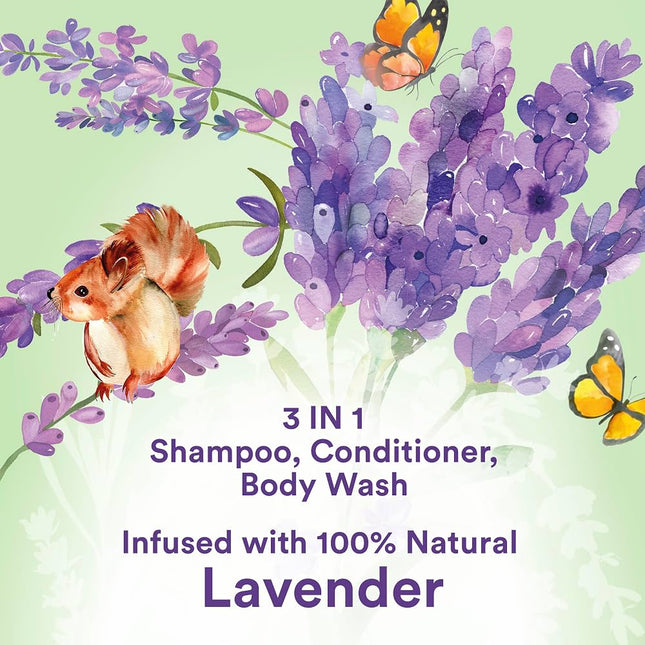 Suave Kids Lavender 3in1 Shampoo Conditioner Body Wash, 16.5 fl oz