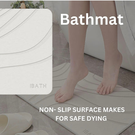 Diatomaceous Earth Bath Mat - Quick-Drying, Non-Slip, Moisture-Proof, Eliminate Odor, New Open Box