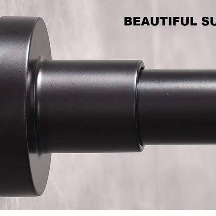 BRIOFOX Spring Tension Curtain Rod 27-43 Inches, Matte Black - New Open Box