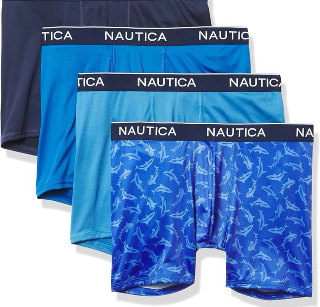 Nautica Men’s Boxer Briefs 4-Pack, comfortable and stylish underwear in various colors”