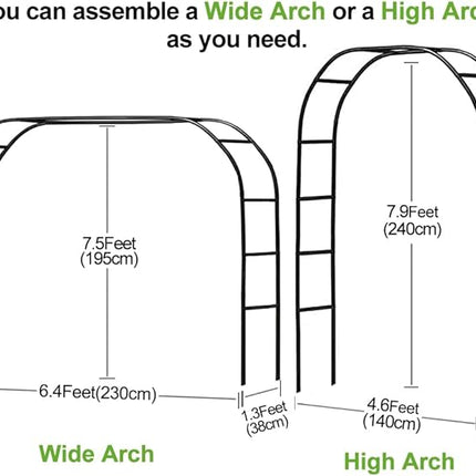 Metal Pergola Arbor - New, Adjustable Size, Wedding & Garden Decoration