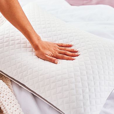 Serta Layered Luxury Gel Memory Foam Pillow, Open Box, Standard Size