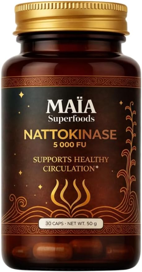 Maia Nattokinase | 5000 FU | Supports Arterial Cleanliness, Nitric Oxide - 30 Count