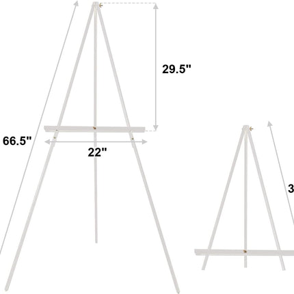 Falling in Art 65" A-Frame Tripod Easel Stand - Wooden Display Easel with Adjustable Canvas Holder - Open Box