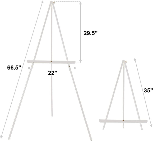 Falling in Art 65" A-Frame Tripod Easel Stand - Wooden Display Easel with Adjustable Canvas Holder - Open Box