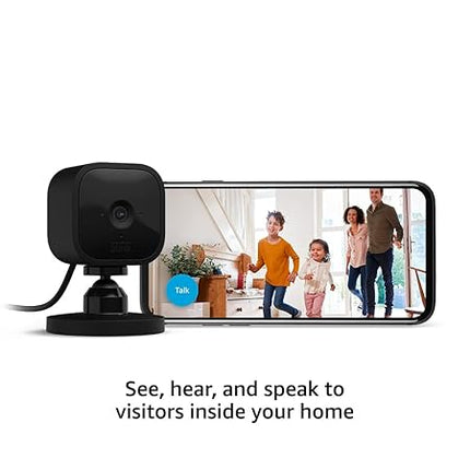 Blink Mini Compact Indoor Smart Security Camera (2-Pack) - Black (Open Box)