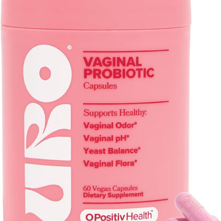 O Positiv URO Vaginal Probiotics for Women pH Balance with Prebiotics & Lactobacillus - 60 Count - EXP 12/2026