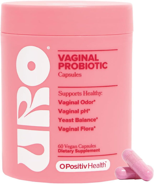O Positiv URO Vaginal Probiotics for Women pH Balance with Prebiotics & Lactobacillus - 60 Count - EXP 12/2026