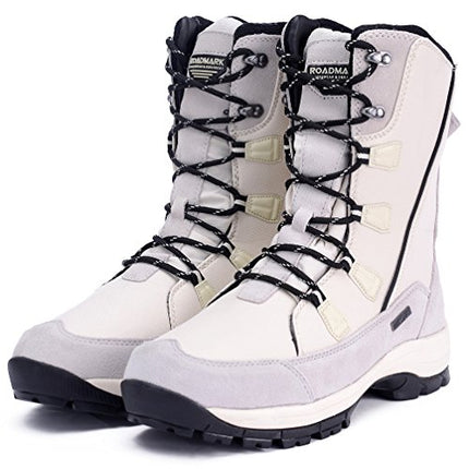 Roadmark Snow Boots Waterproof White/Black Size 8.5 New