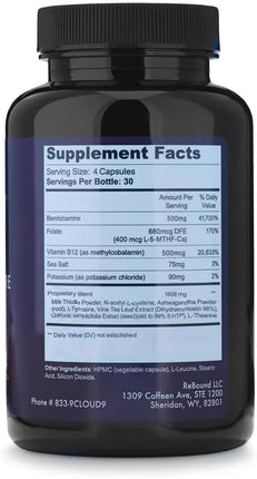 Cloud9 Daily Restore – Liver Detox & Recovery Supplement with Milk Thistle, NAC & B-Vitamins - 120 Count