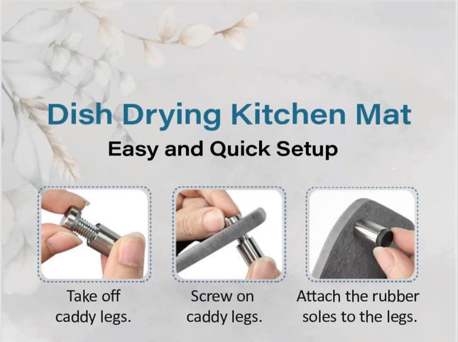 Diatomaceous Earth Large Stone Dish Drying Mat For Kitchen