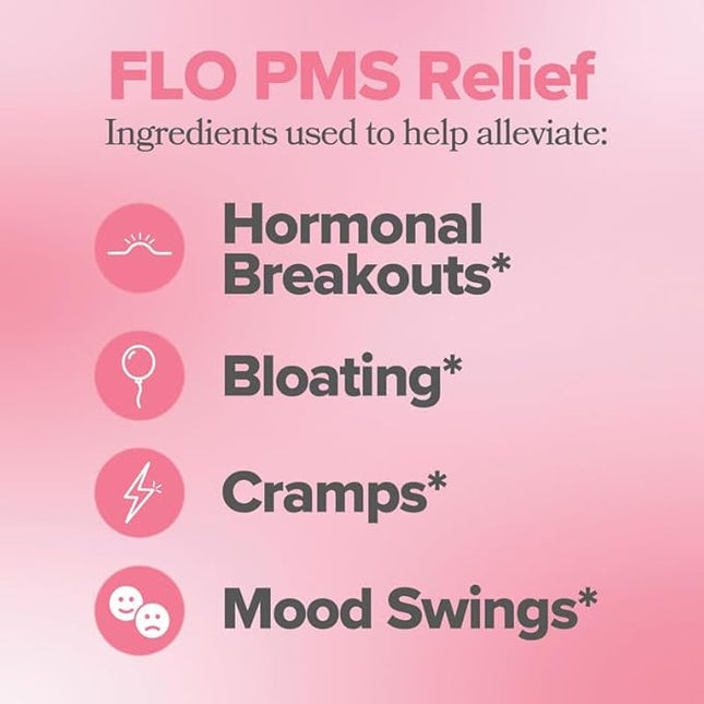O Positiv FLO PMS Vitamins for Women, 30 Servings (Pack of 1) - Proactive PMS Relief - EXP. 4/2027