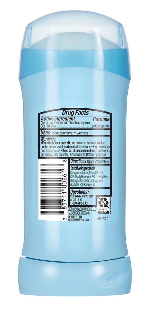 Suave Mango and Citrus Invisible Solid Antiperspirant Deodorant Stick, 2.6 Ounce