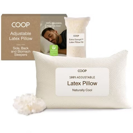 Coop Home Goods Adjustable Latex Pillow Queen - Natural Cooling