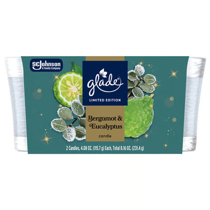 Glade Candle Bergamot & Eucalyptus 4.08 Oz - 2 Ct.