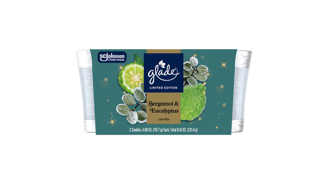 Glade Candle Bergamot & Eucalyptus 4.08 Oz - 2 Ct.
