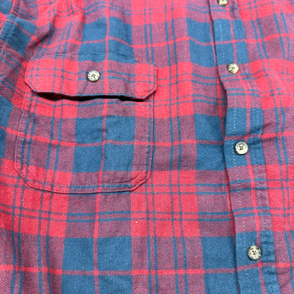 Goodfellow & Co Men’s Plaid Flannel Shirt in Red and Blue Plaid, Size XXL, New