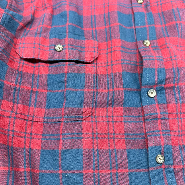 Goodfellow & Co Men’s Plaid Flannel Shirt in Red and Blue Plaid, Size XXL, New