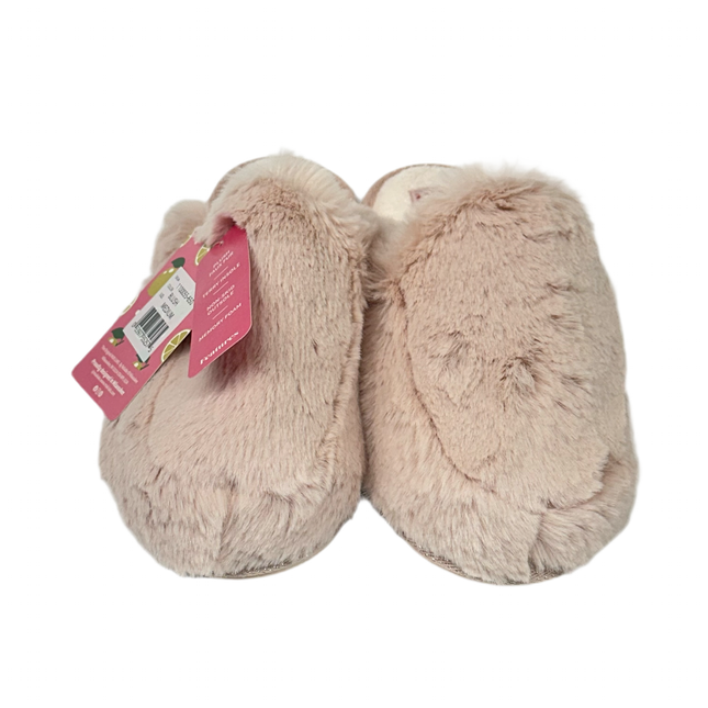 Muk Luks Women’s Blush Fuzzy Slippers, Size M, Open Box (No Box)