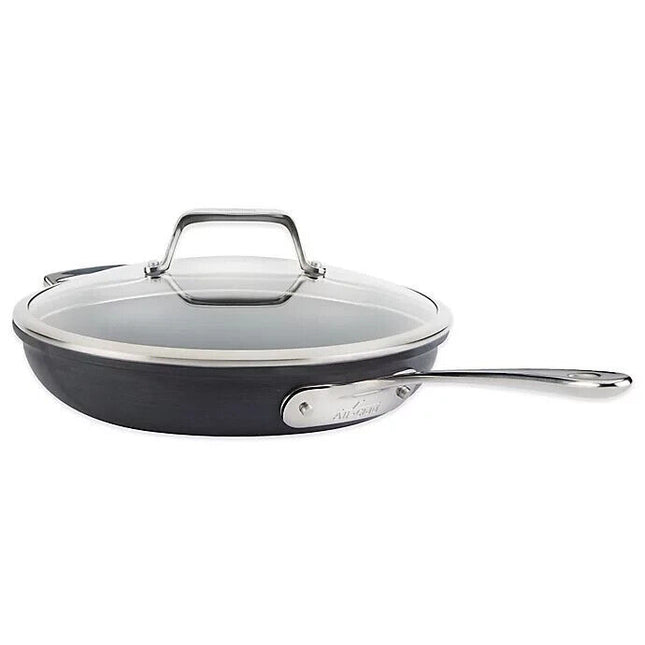 All-Clad B1 Hard Anodized Nonstick 12-Inch Fry Pan with Helper Handle and Lid – New
