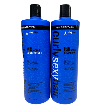 Sexy Hair Curly Curl Enhancing Shampoo & Conditioner 33.8 oz – 2 Pack – New